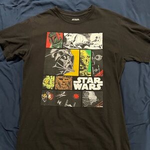 Star Wars Black Tee with Colorful Graphic